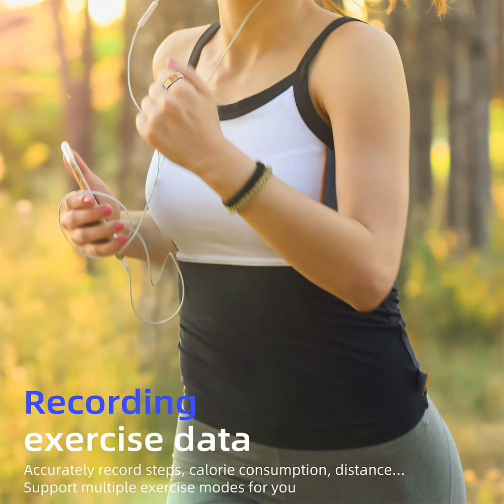 R11M Smart Fitness Ring - IP68 Waterproof, Bluetooth 5.0, Multi-Sport Modes, Heart Rate & Sleep Monitoring